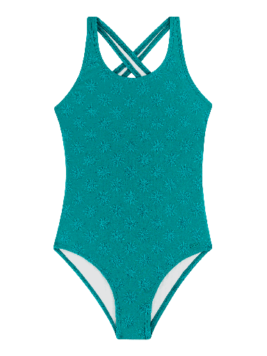 [01-38208.0] Sportliches Mädchen-Badekleid einfarbig (140)