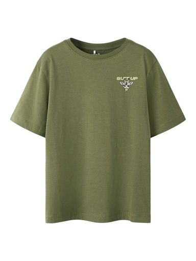 [01-38223.5] Knaben Shirt mit Druck (Khaki, 116)