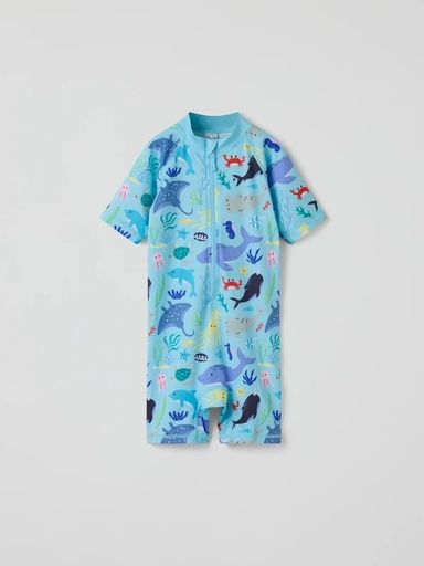 [01-37753.0] Kurzärmliger UV-Overall Meerestiere (74/80)