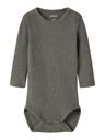 Baby Langarmbody Uni Rippe