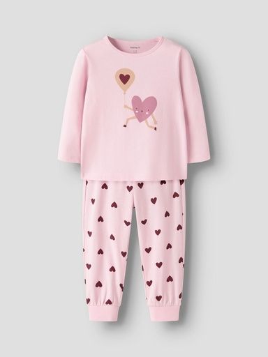 [01-38279.1] Mädchen Pyjama mit Herzdruck (86-92)