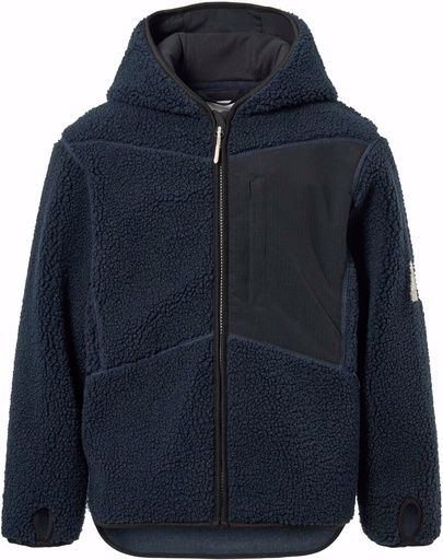 [01-38291.3] Kinder Fleecejacke mit Kapuze (Dunkelblau, 140)