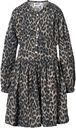 Mädchen Langarmkleid mit Leo-Print