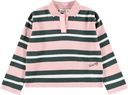 Mädchen-Sweatshirt gestreift mit Polokragen