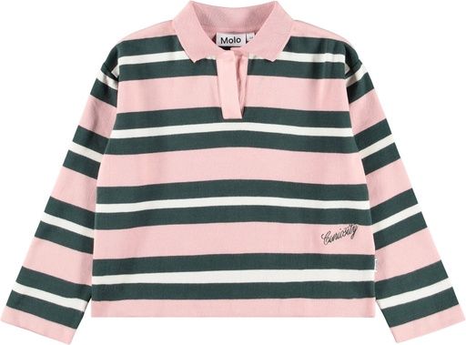 [01-38336.3] Mädchen-Sweatshirt gestreift mit Polokragen (140)