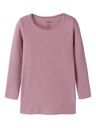 Mädchen Langarmshirt mit Spitzebündchen
