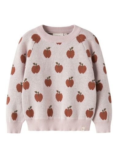 [01-38348.1] Mädchen Pullover mit Apfeljacquard (116)
