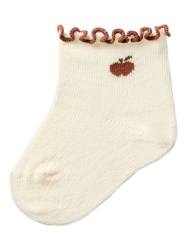 [01-38349.1] Babysocken mit Apfelmotif (50-56)