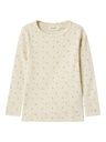 Mädchen Langarmshirt Rippe Blümchen