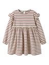 Mädchen Langarm Kleid Gestreift