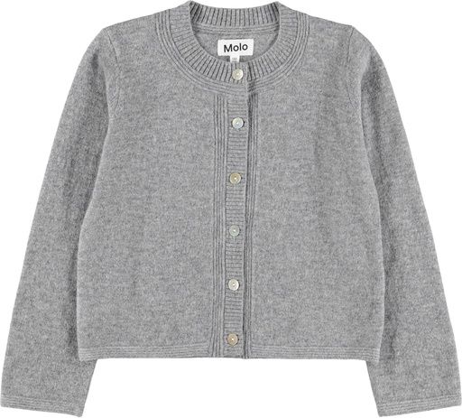 [01-38372.17] Mädchen Strickjäckli einfarbig (Grau, 98-104)