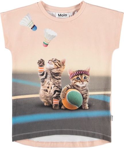 [01-38380.0] Mädchen T-Shirt mit Katzen-Print (116)