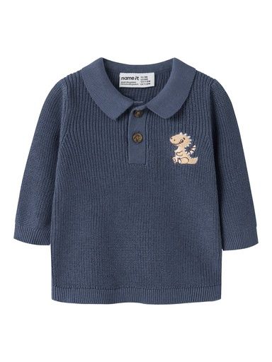 [01-38384.1] Babypullover mit Polokragen Dino (62)