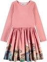 Langarm Mädchenkleid mit sportlichem Tier-Print