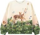 Sweatshirt Mädchen mit Reh-Print
