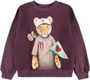 Sweatshirt Mädchen mit Tiger-Print