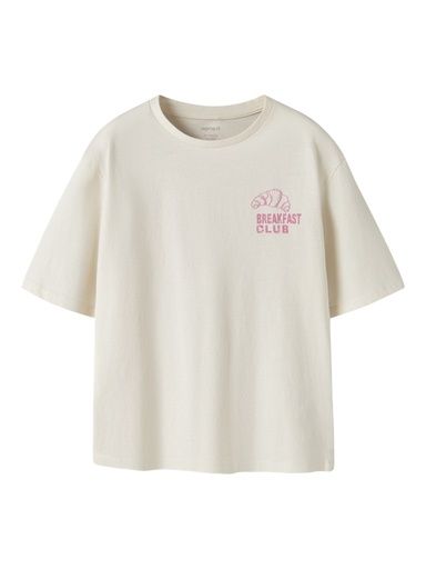 [01-38385.5] Mädchen T-Shirt mit Rückenprint (Weiss, 122-128)