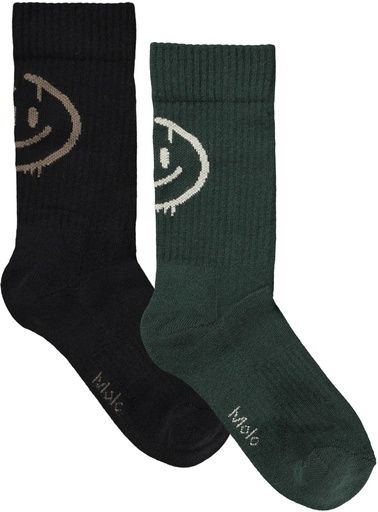 [01-38378.3] 2-Pack Kinder-Sportsocken mit Smile (Dunkelgrün, 31)