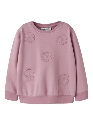 [01-38429.10] Mädchen Sweatshirt Blumendetail (Rosa, 122-128)