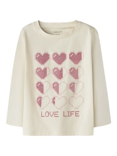 [01-38430.1] Mädchen Langarmshirt Herzdruck (116)
