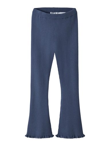 [01-38431.10] Gestrickte Hose mit ausgestelltem Bein (Blau, 116)