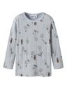 Langarmshirt aus Wolle Waldtiere