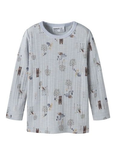 [01-38435.0] Langarmshirt aus Wolle Waldtiere (92)