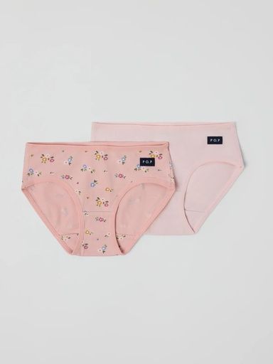 [01-38494.1] 2-Pack Mädchen Unterhosen Blumen-Print (86/92)