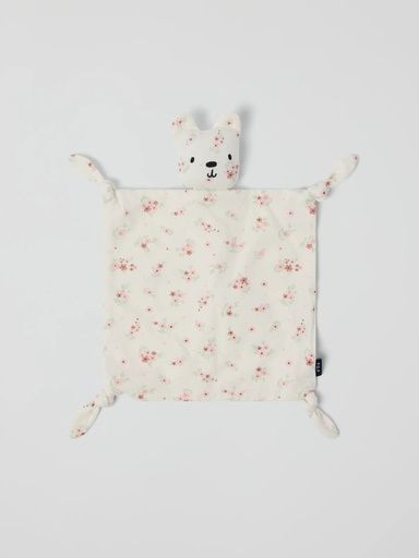 [01-38510.0] Geblümtes Kuscheltuch aus Bio-Baumwolle