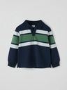 Langärmliges Knaben-Rugbyshirt gestreift