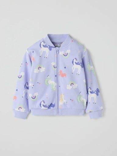 [01-38522.1] Mädchen-Sweatjacke Einhornmotiv (92)