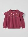 Mädchen-Rüschen-Sweatshirt Stickerei