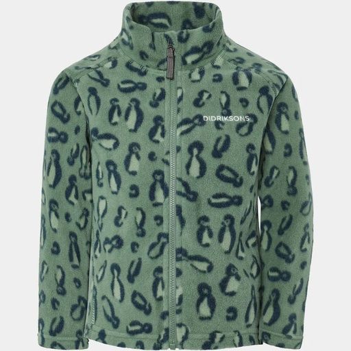 [01-38580.10] Kinder Fleecejacke Allover-Pinguin-Print (Grün, 130)