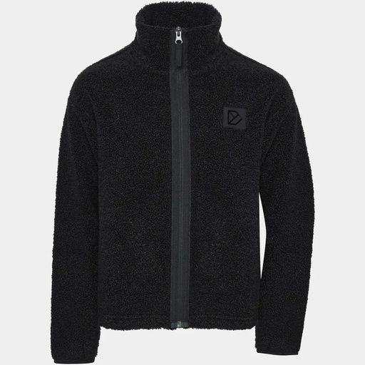 [01-38585.6] Kinder Fleecejacke einfarbig (Schwarz, 140)