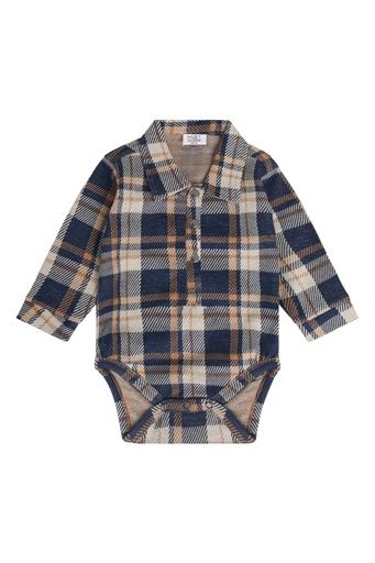 [01-38616.1] Kariertes Baby Hemdbody (80)