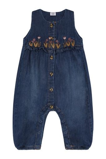 [01-38622.1] Denim Overall mit Blumenstickerei (80)