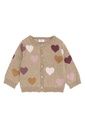 Baby Strickjacke mit Herzjacquard