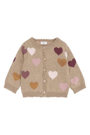 [01-38624.1] Baby Strickjacke mit Herzjacquard (80)