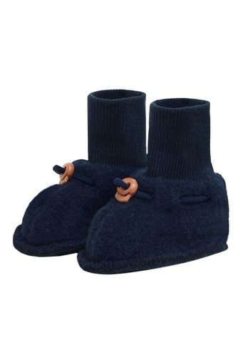 [01-38664.3] Feine Kinder-Wollfleece Socken (Dunkelblau, 6-9M)