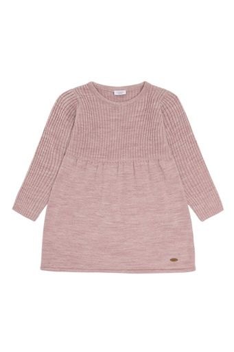 [01-38669.1] Mädchen Strickkleid aus Merinowolle (110)