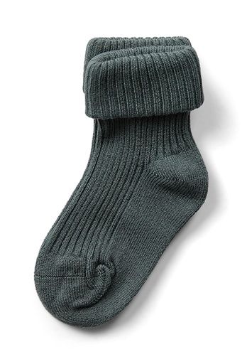 [01-38674.1] 2-er Pack Kindersocken aus Wolle/Bambus (Dunkelgrün, 29-32)