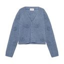 Mädchen-Strickjacke Blumenapplikation