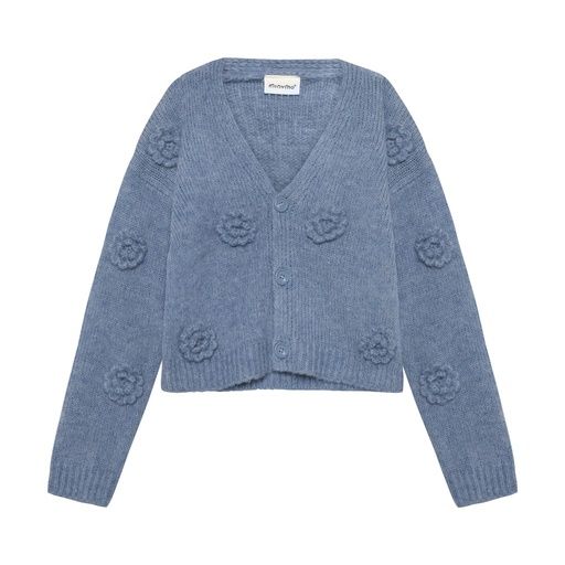 [01-38681.0] Mädchen-Strickjacke Blumenapplikation (104)
