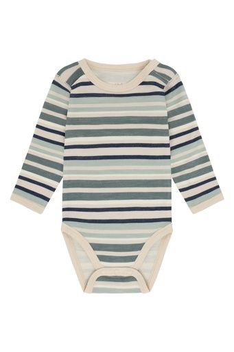 [01-38694.1] Gestreiftes Wolle-Bambus Langarmbody (92)