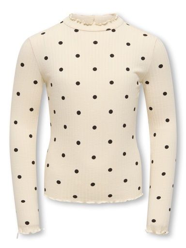 [01-38731.1] Langarmshirt mit Tupfen (Creme, 134-140)