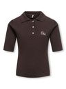 Strick Poloshirt mit Stickerei