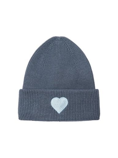 [01-38759.1] Strickmütze mit Herzstickerei (Graublau)