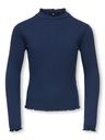 Langarmshirt mit Stehkragen gerippt