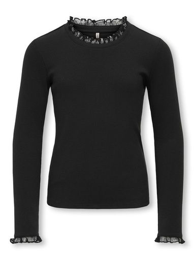 [01-38791.1] Langarmshirt mit Spitze (158-164)