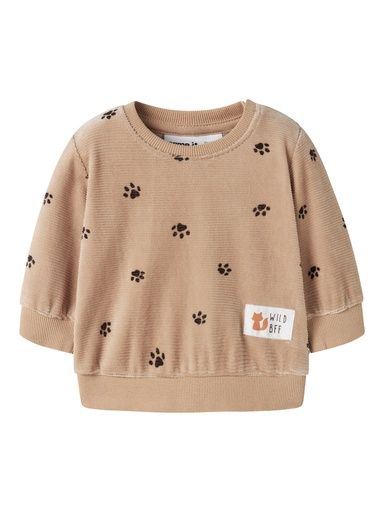 [01-38801.1] Baby Sweatshirt Velours Pfote (Beige, 62)